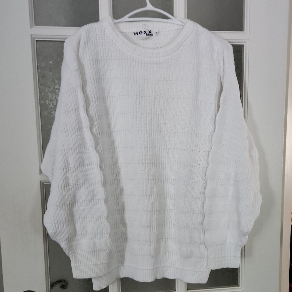 Vintage 100 % Cotton / Mexx White Knit  Sweater